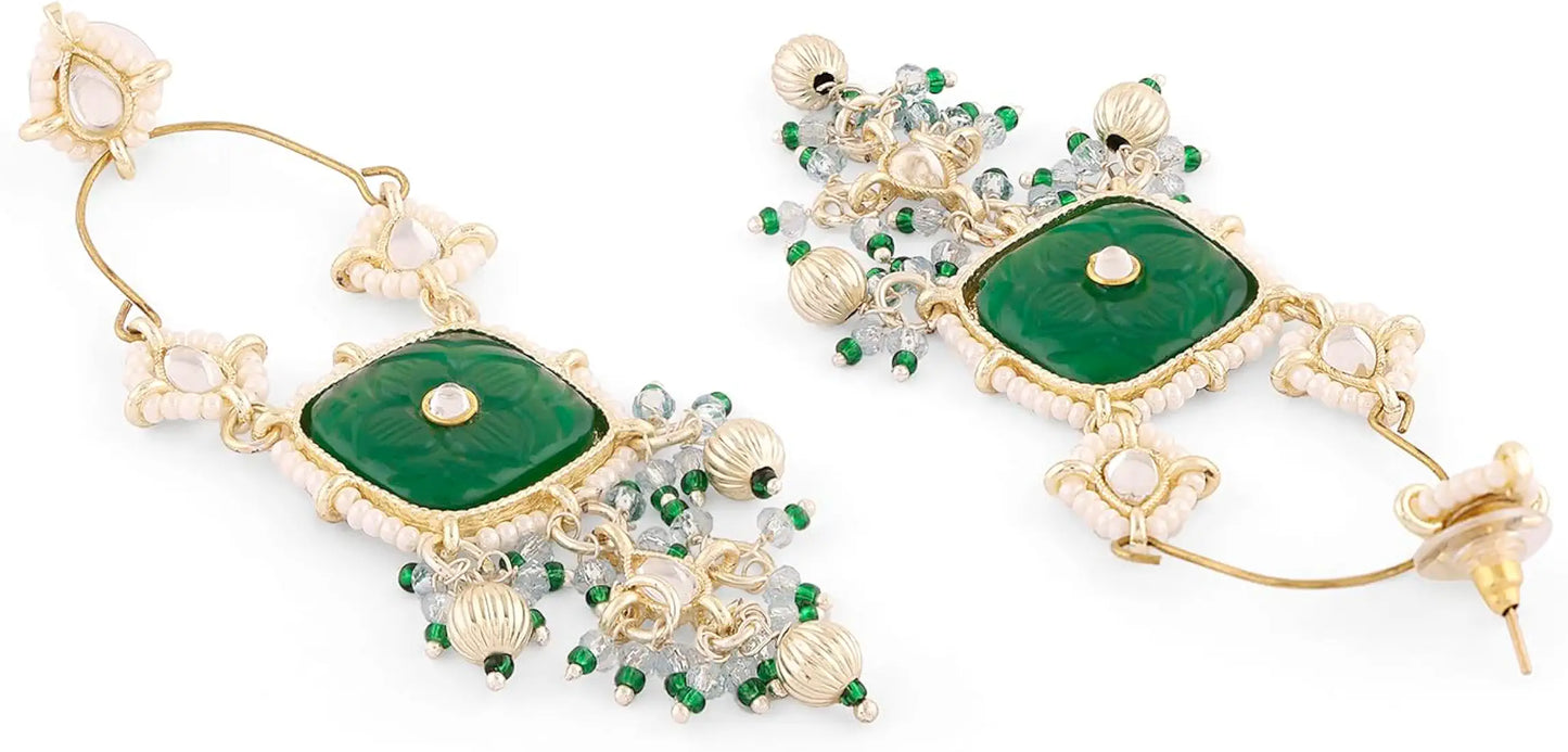 Pearls & Kundan Haath Phool Hand Harness Jewellery & Earrings