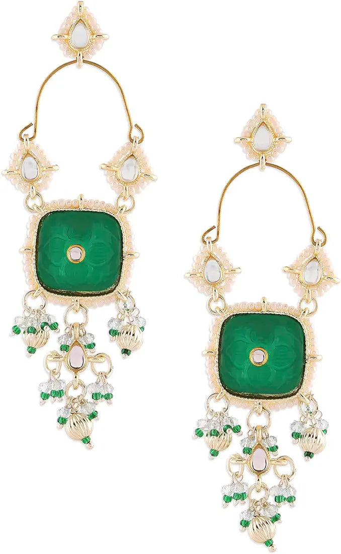 Pearls & Kundan Haath Phool Hand Harness Jewellery & Earrings