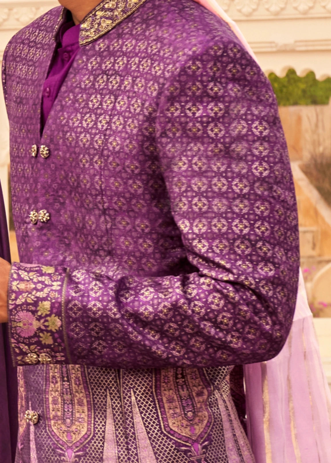 Beetroot Purple Sherwani Set