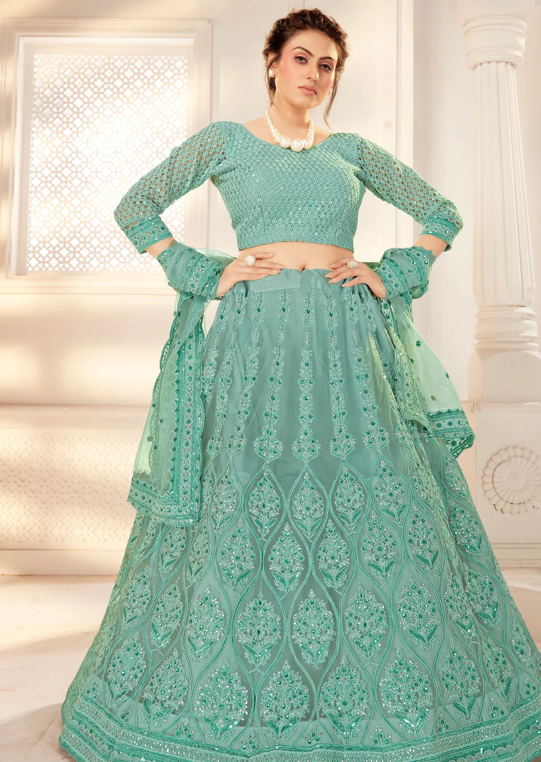 Shop Designer Green Bridal Lehenga Online USA | Ready to Ship Lehenga Sunasa Shop Designer Green Bridal Lehenga Online USA | Ready to Ship Lehenga Sunasa