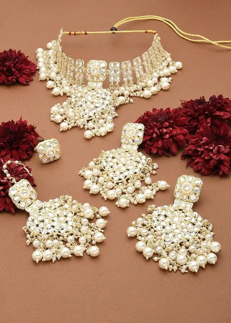 Shop artificial kundan & pearls jewellery in usa online at fast delivery.