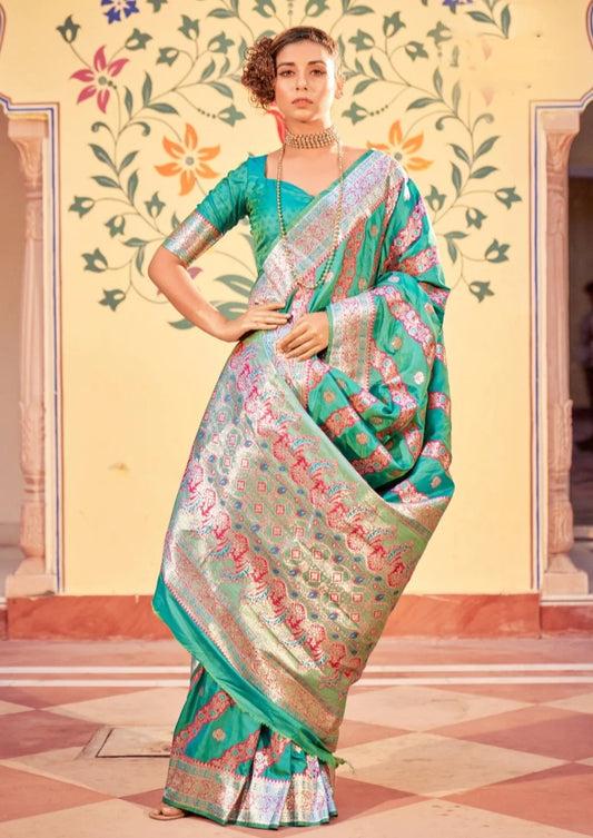 Pure katan silk banarasi handloom saree online shopping with price in usa india uk.