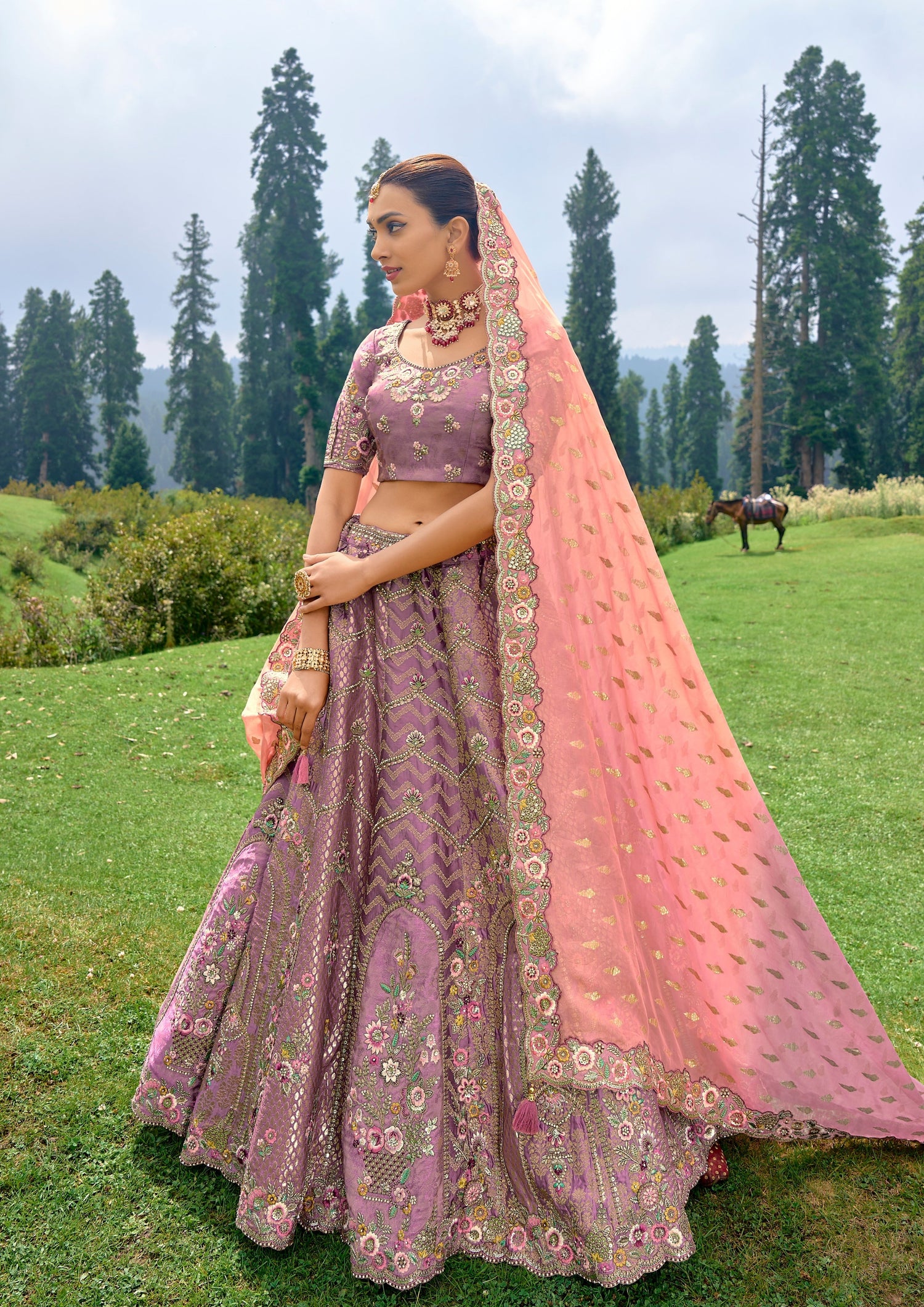 Banarasi silk designer Ltd choli traditional design for wedding online uk usa.