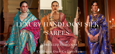 Buy Pure Silk Handloom Sarees Online, Designer Banarasi Saree | Ikkat ...