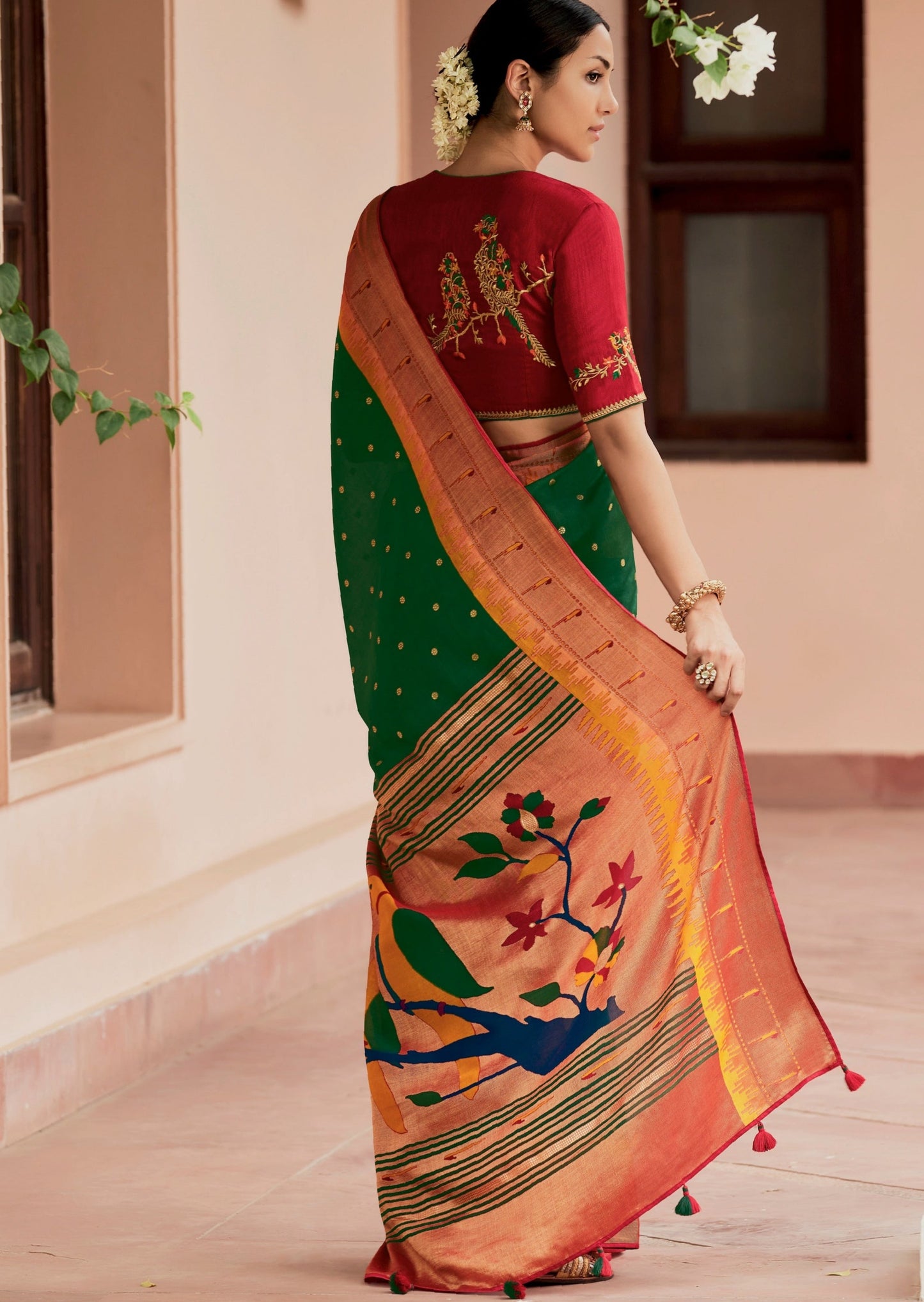 Brasso paithani silk saree new design online price.