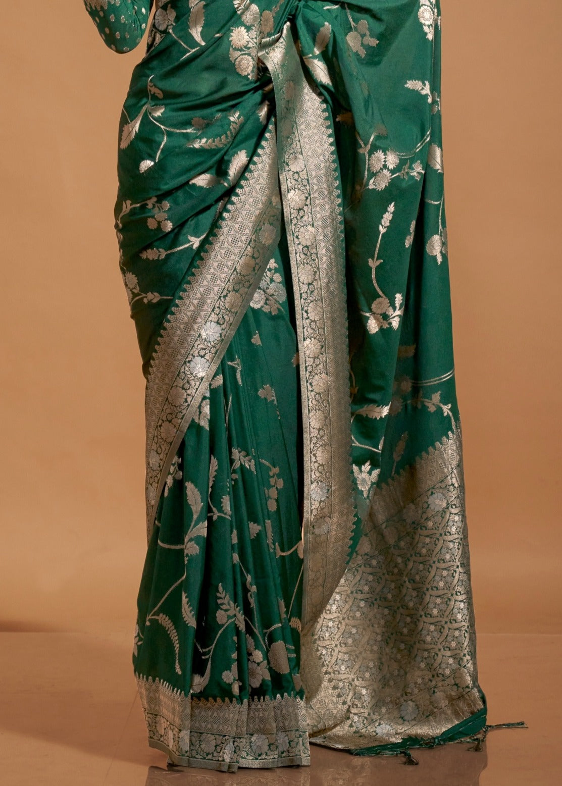 Green khaddi georgette banarasi saree online designs with price.