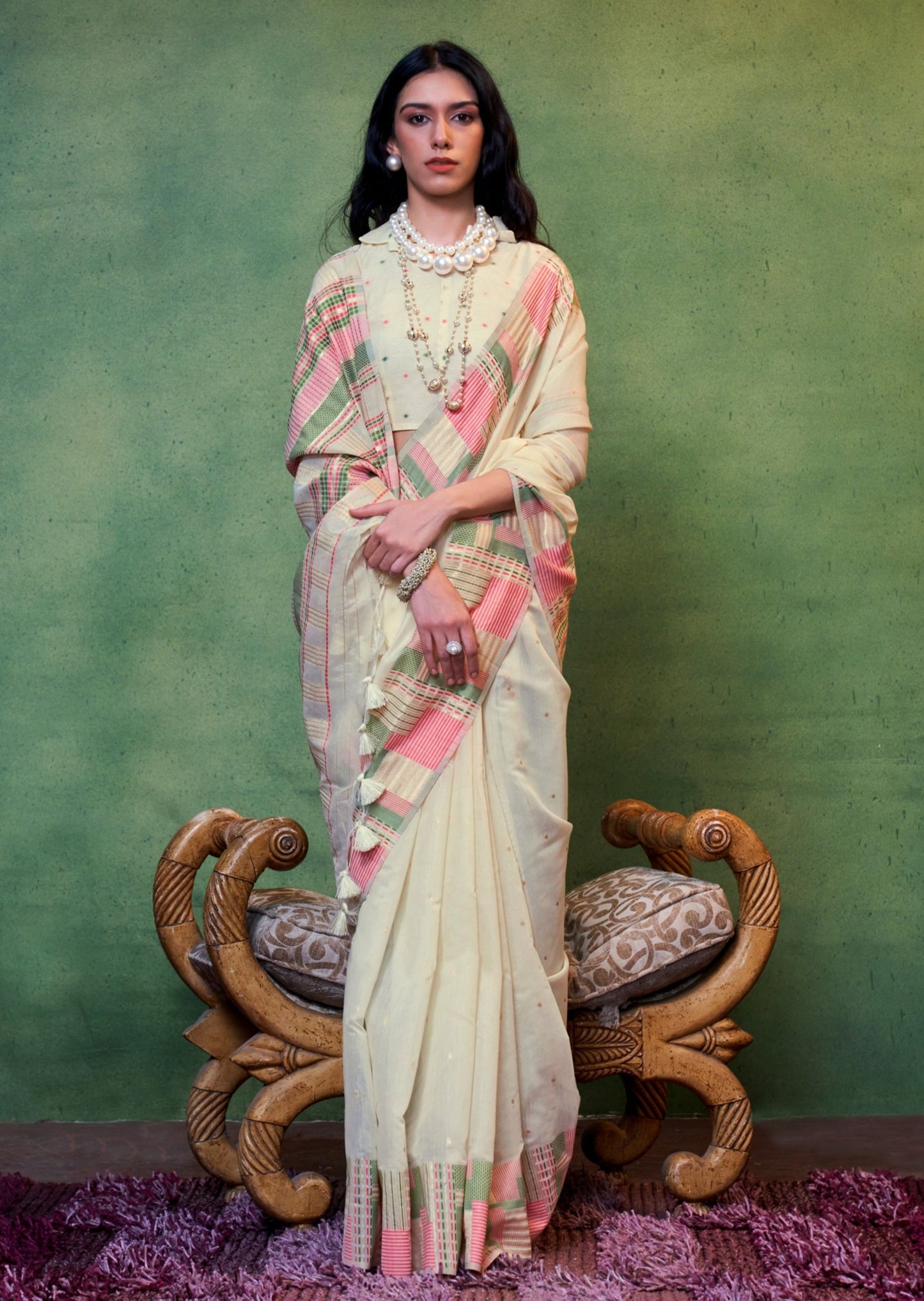 Pure handloom cotton silk white sarees designs usa online shopping with price.