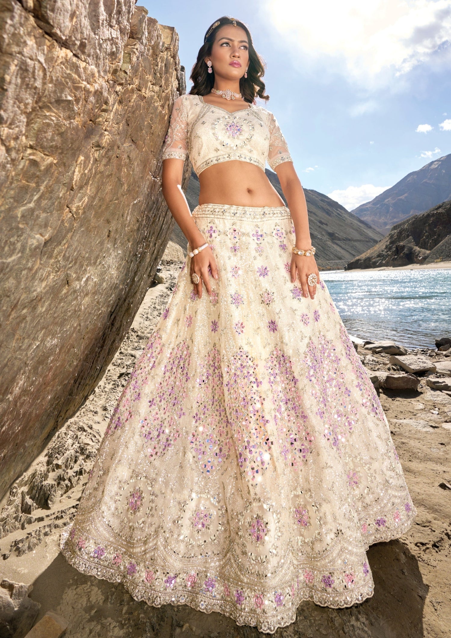 Party Wear Crop Top Lehenga at Rs 1299 in Surat | ID: 2852928811448