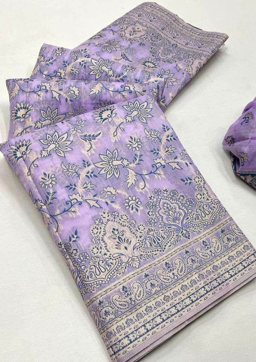 Purple Kashmiri saree