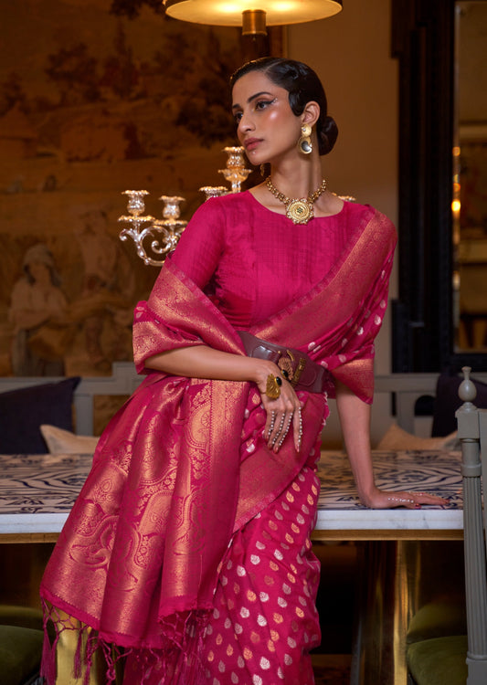 Red khaddi georgette banarasi saree blouse designs online price india usa uk.