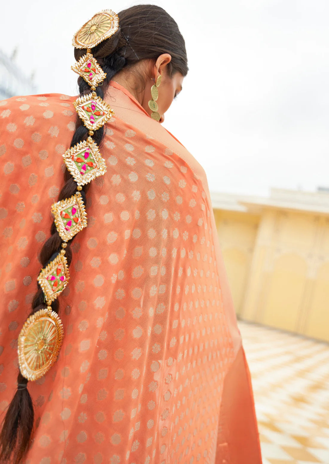 Khaddi georgette saree design online price with zari work.