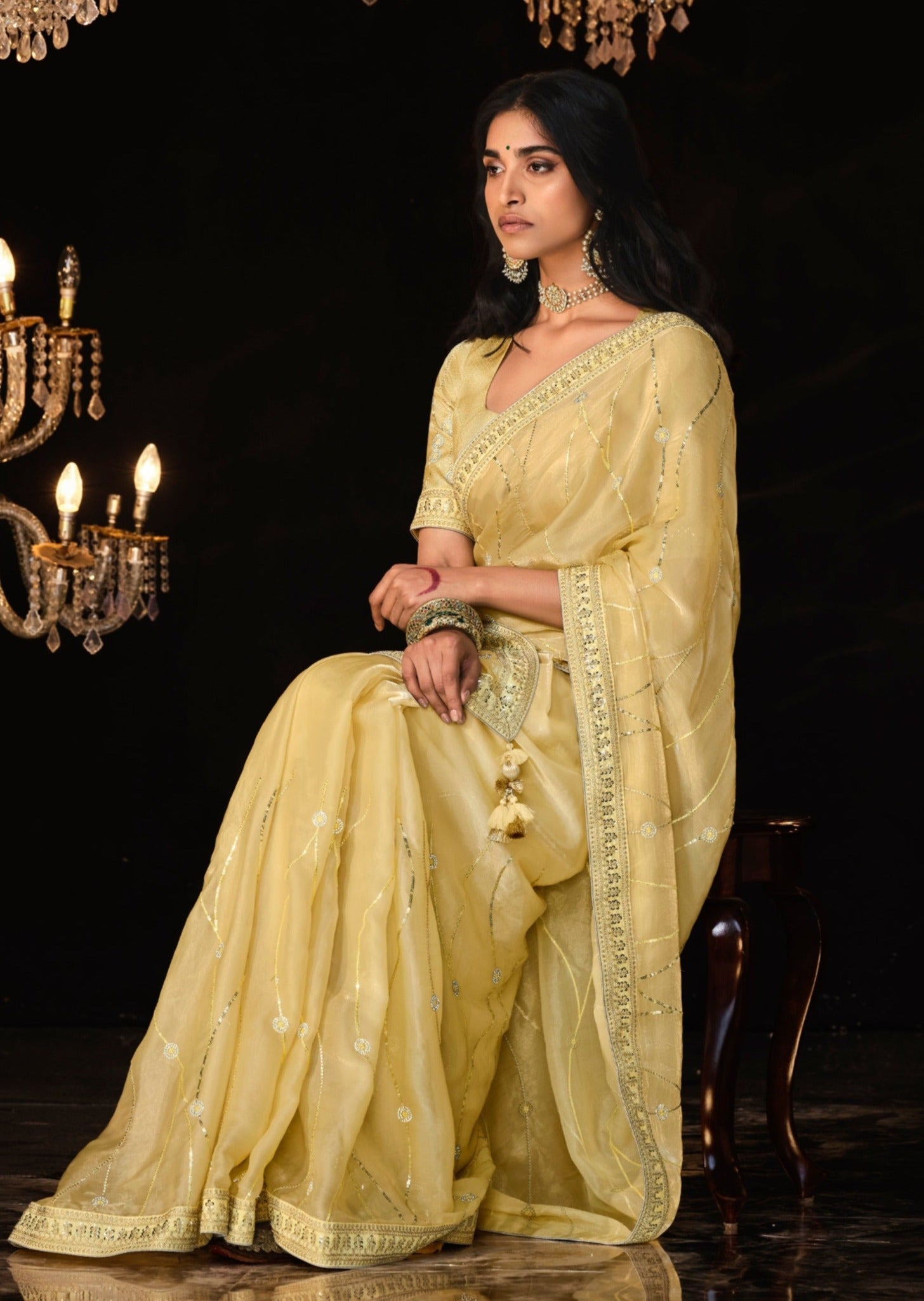 Luxury saree online shopping cost for wedding in India.