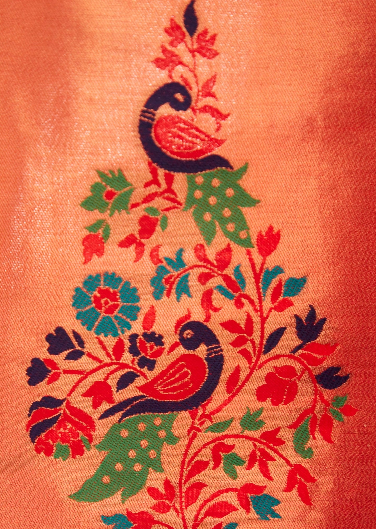 Peacock designs on Paithani saree pallu