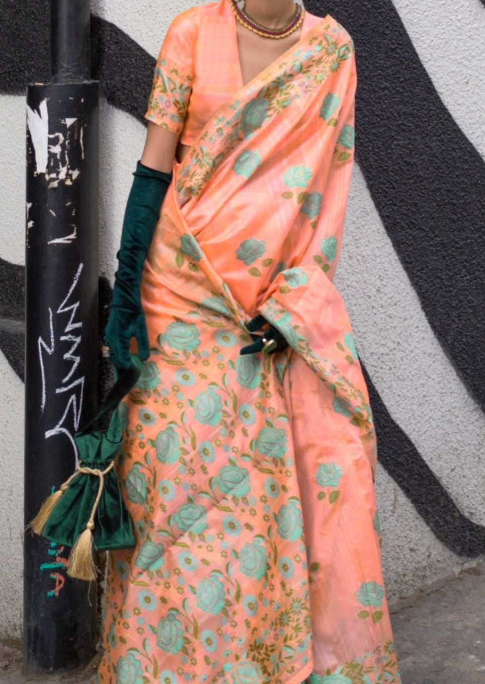 Parsi gara hand embroidered saree designs online.