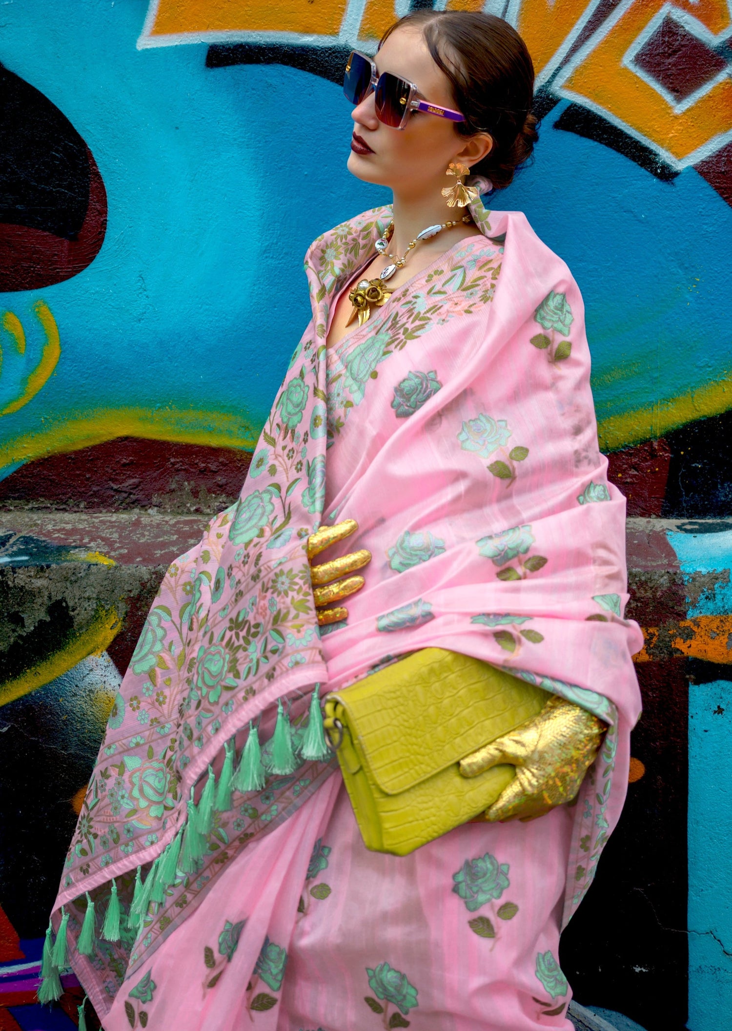 Parsi gara hand embroidered saree designs online price.