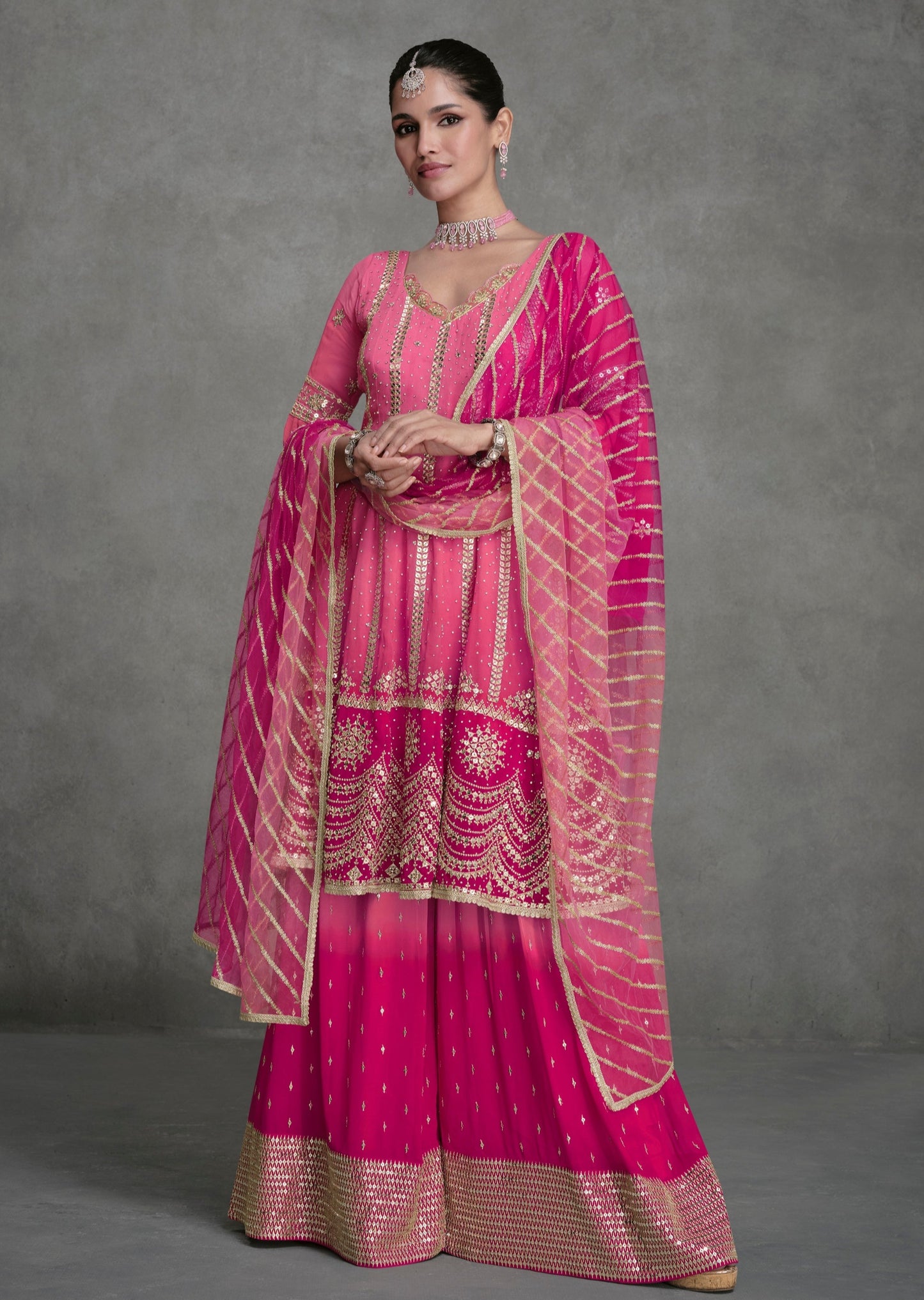 party-wear-pink-sharara-suit-set-with-dupatta usa online.