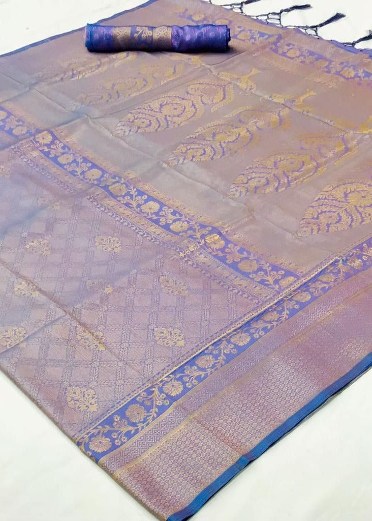 Pastel purple kanjivaram silk saree online usa uk with price.