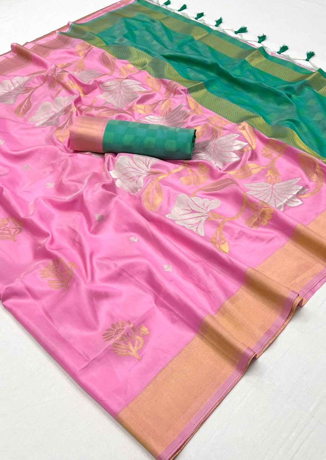 Pure handloom pink kanjivaram silk saree online price india usa uk uae dubai buy.