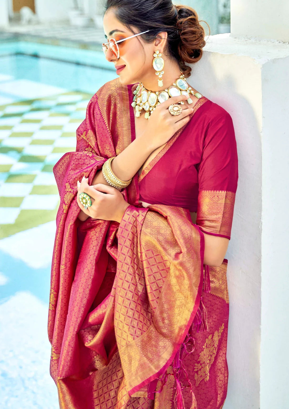 Pure kanjivaram silk handloom bridal sarees online shopping with price india usa uk.