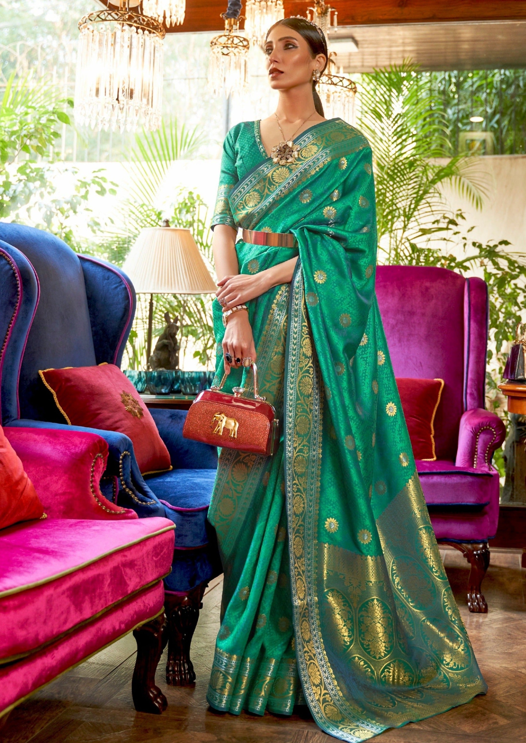 Buy Designer Pure Banarasi Silk Handloom Sarees Online in India – Sunasa Buy Designer Pure Banarasi Silk Handloom Sarees Online in India – Sunasa