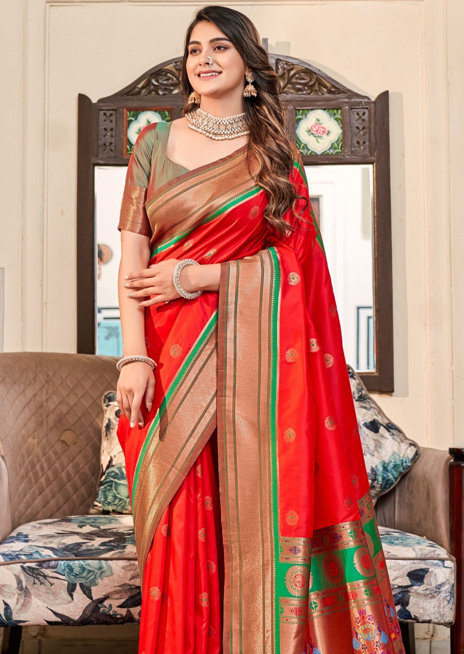 Latest Arrived Red Designer Saree For Wedding | Red Bridal Saree