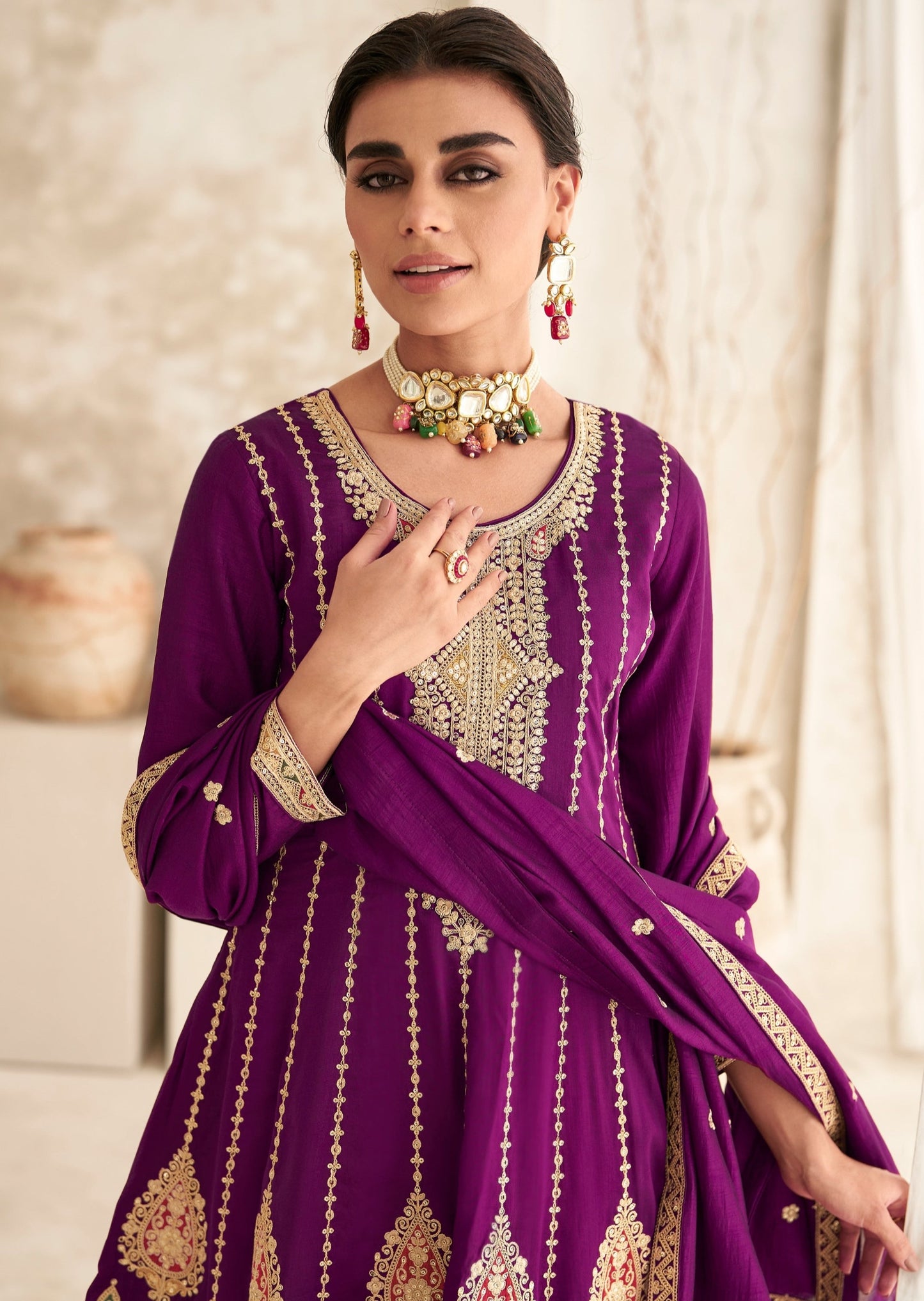 Pure silk luxury bridal pink designer salwar suit for bride online usa uk uae.