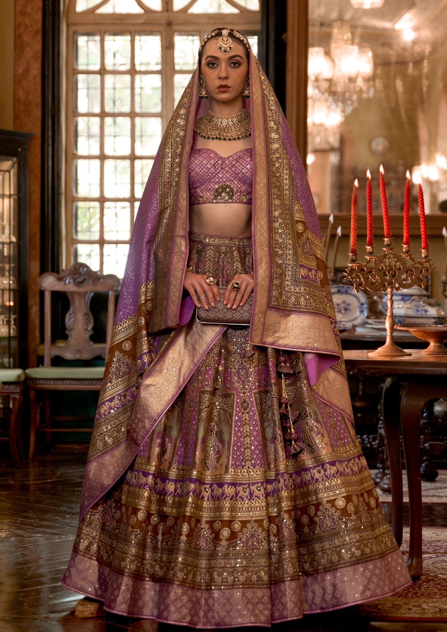 Stunning Purple Color Taffeta Silk fabric Heavy Work Lehenga Choli –  Fabvilla