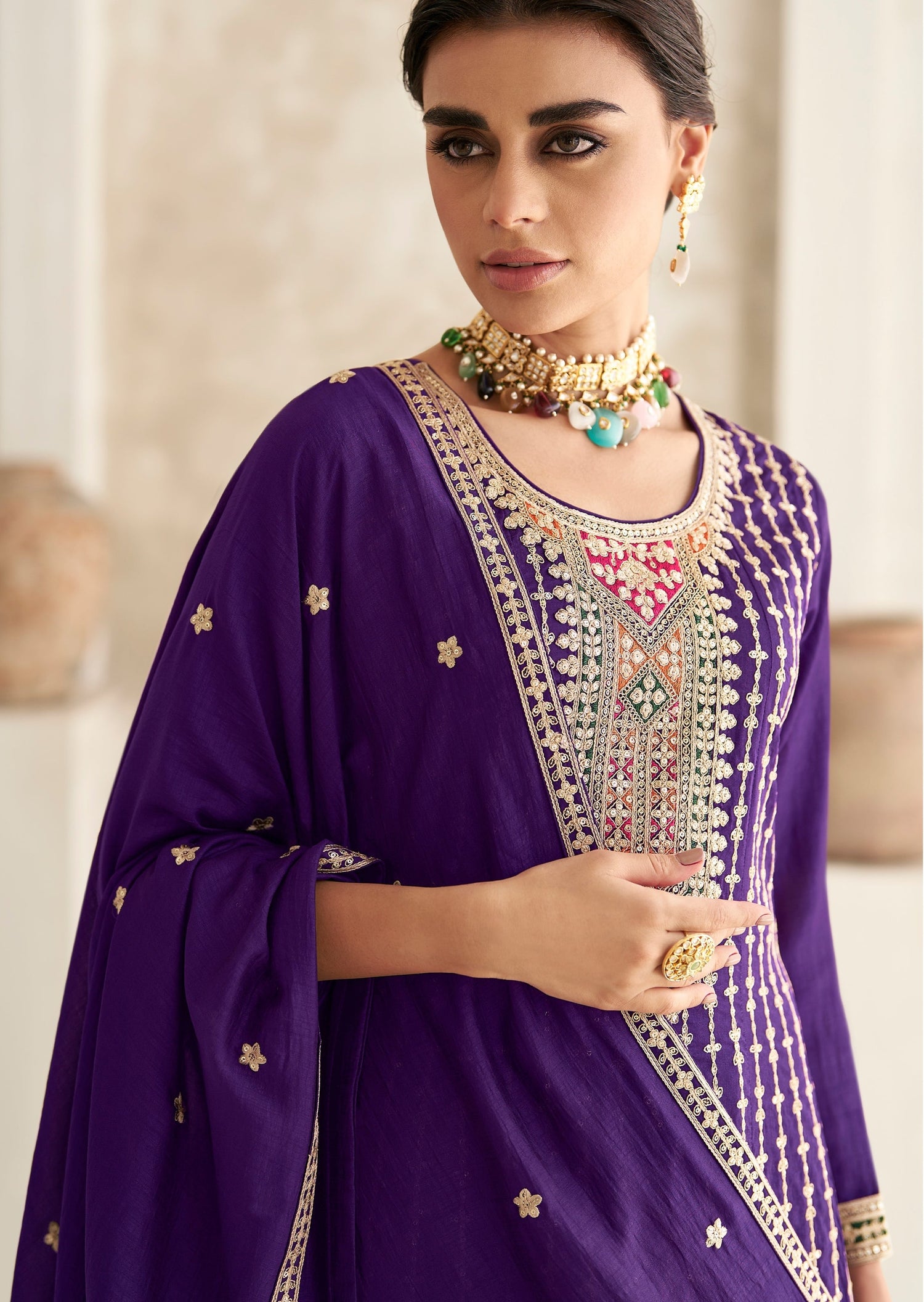 Sop pure silk bridal salwar suit with dupatta luxury designer online usa uk uae.