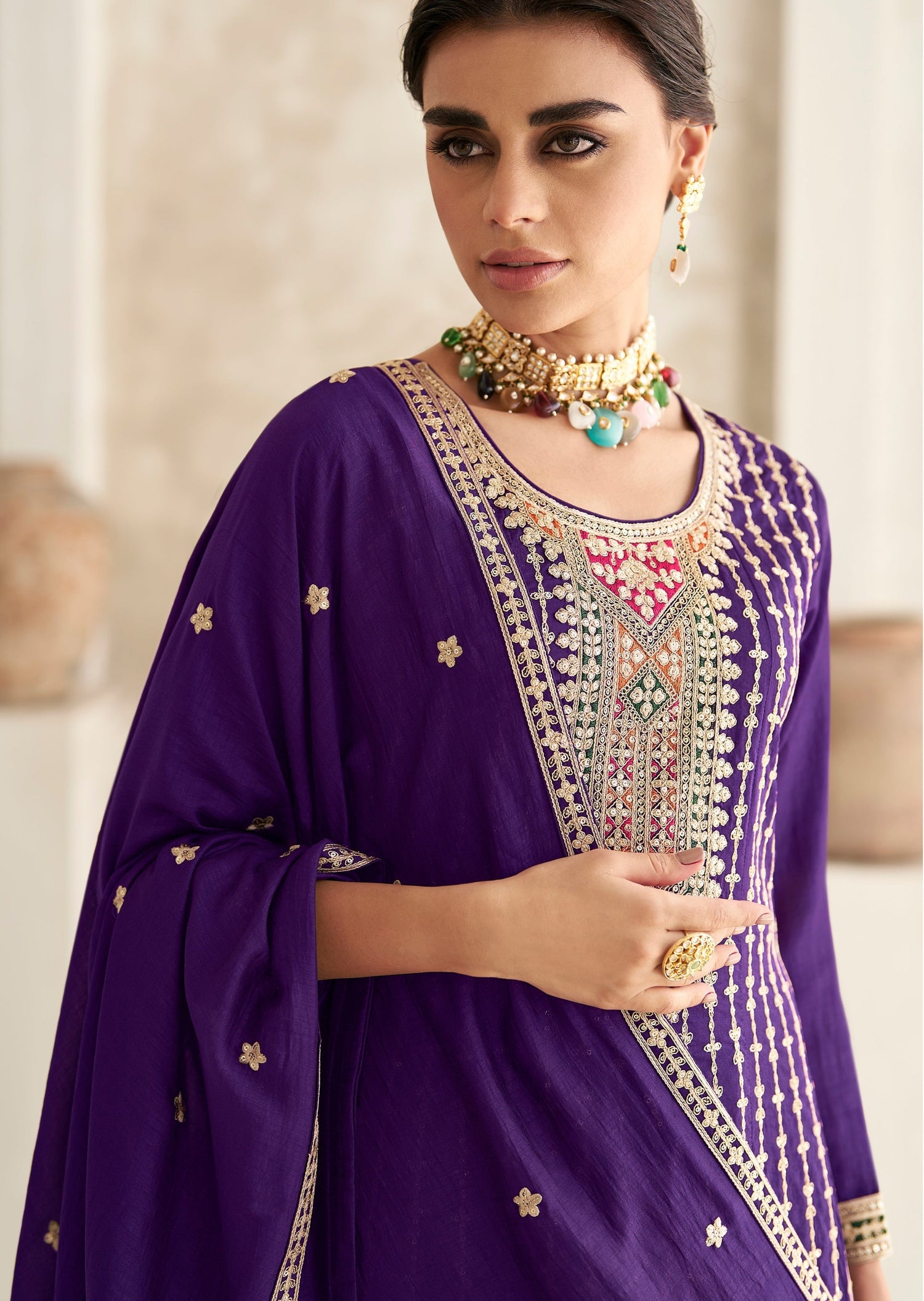 Shop Pure Silk Bridal Salwar Suit With Dupatta Online USA UK UAE