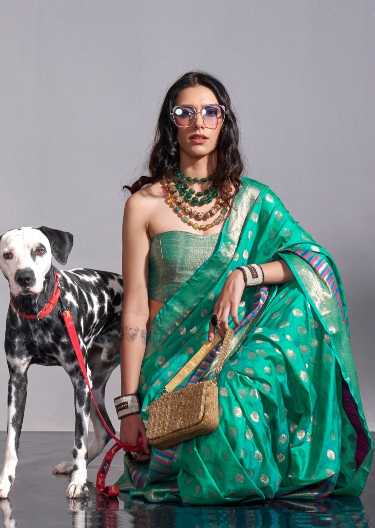 Soft banarasi silk green handloom saree online with price.