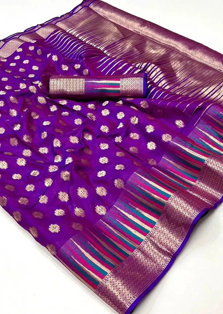 Soft banarasi silk handloom weaving sarees online.