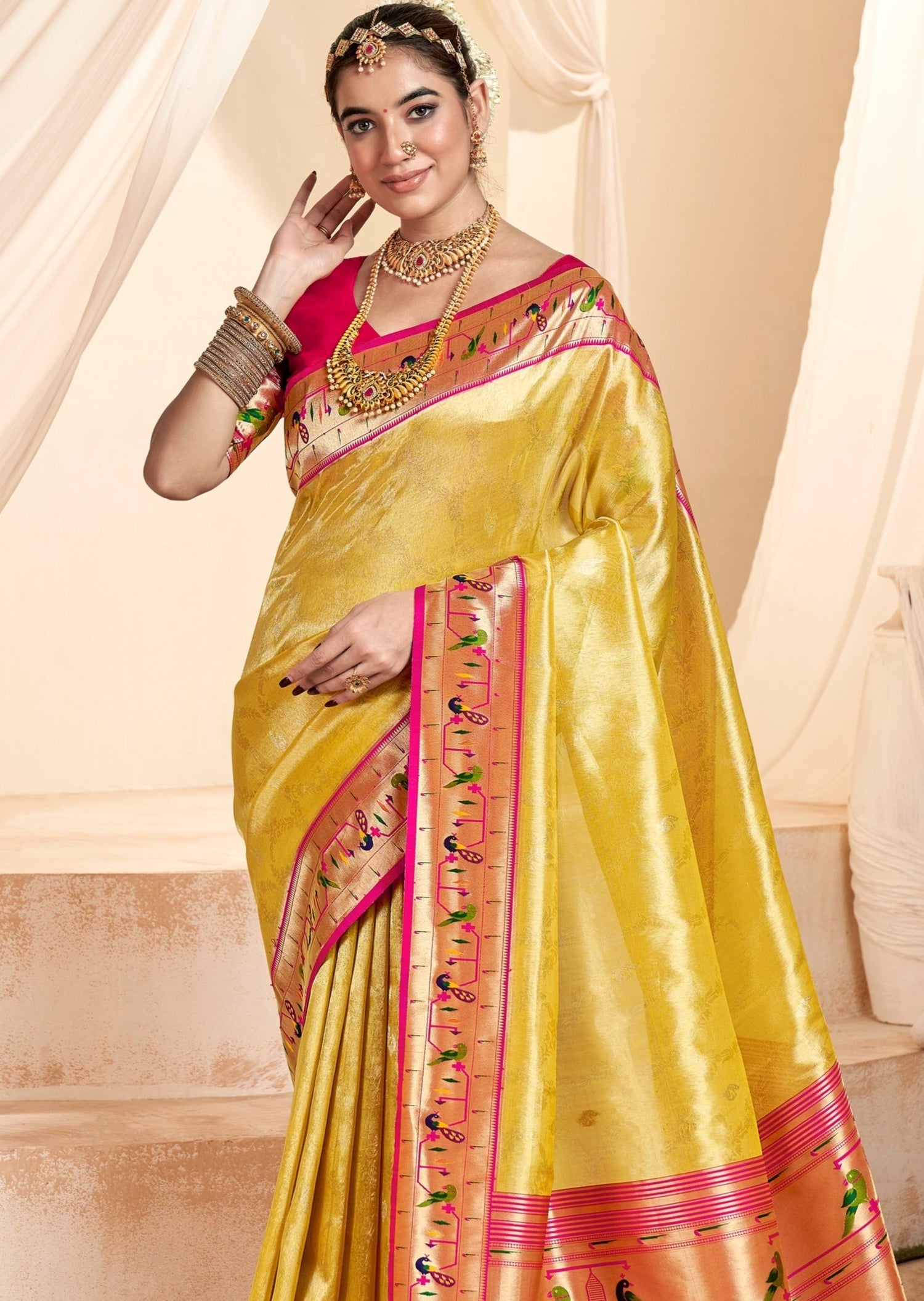 Traditional paithani silk sarees online usa shopping with price.