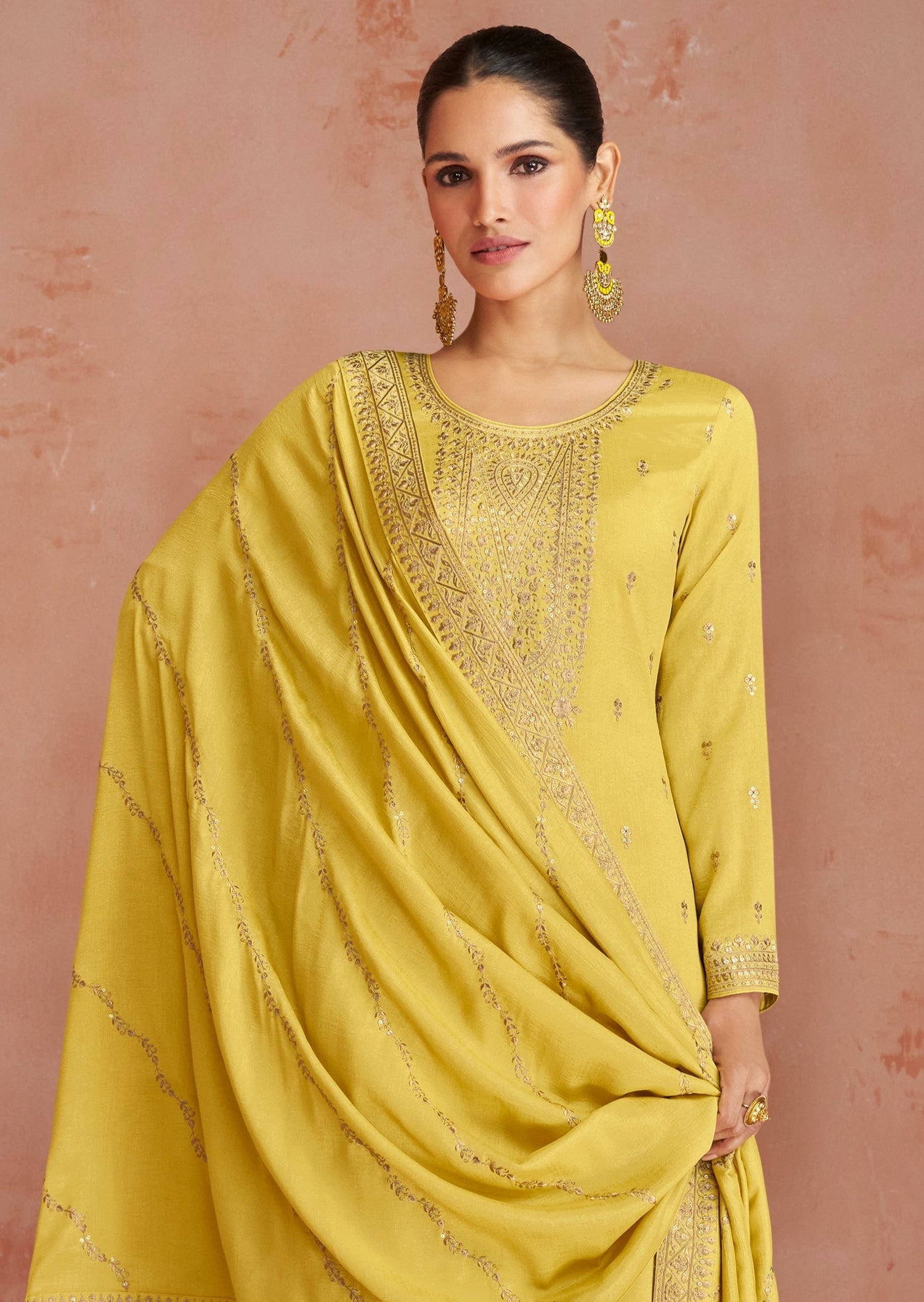 Grey Indian Pure Silk Fabric Palazzo Suits SRSTL18011 – ShreeFashionWear