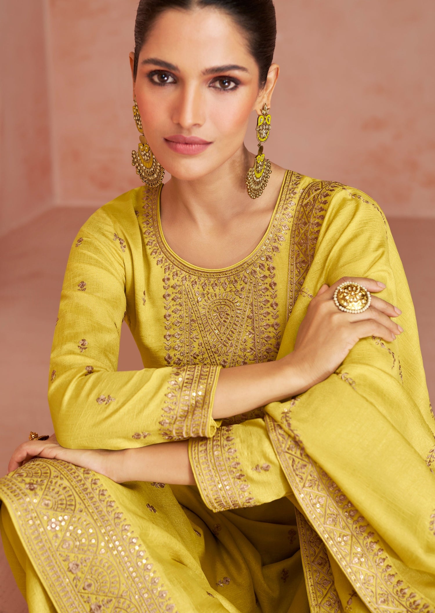Handloom Banarasi Katrua Silk Salwar Suit Material 10055124 – Avishya.com