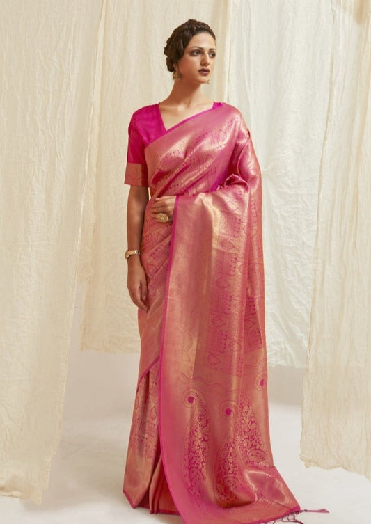 Pure handloom kanjivaram saree online.