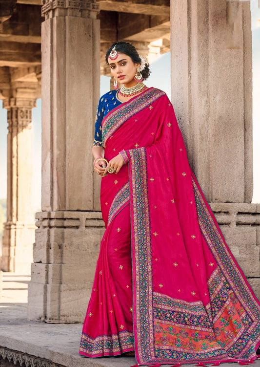 Cut Dana Handwork Red Patola Saree