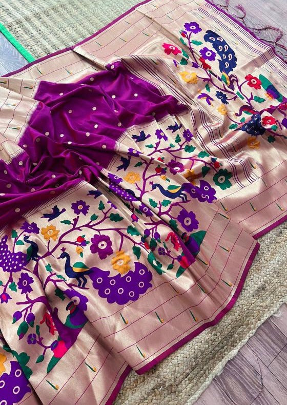 Pure Paithani Silk Zari Handloom Saree (with colour options)