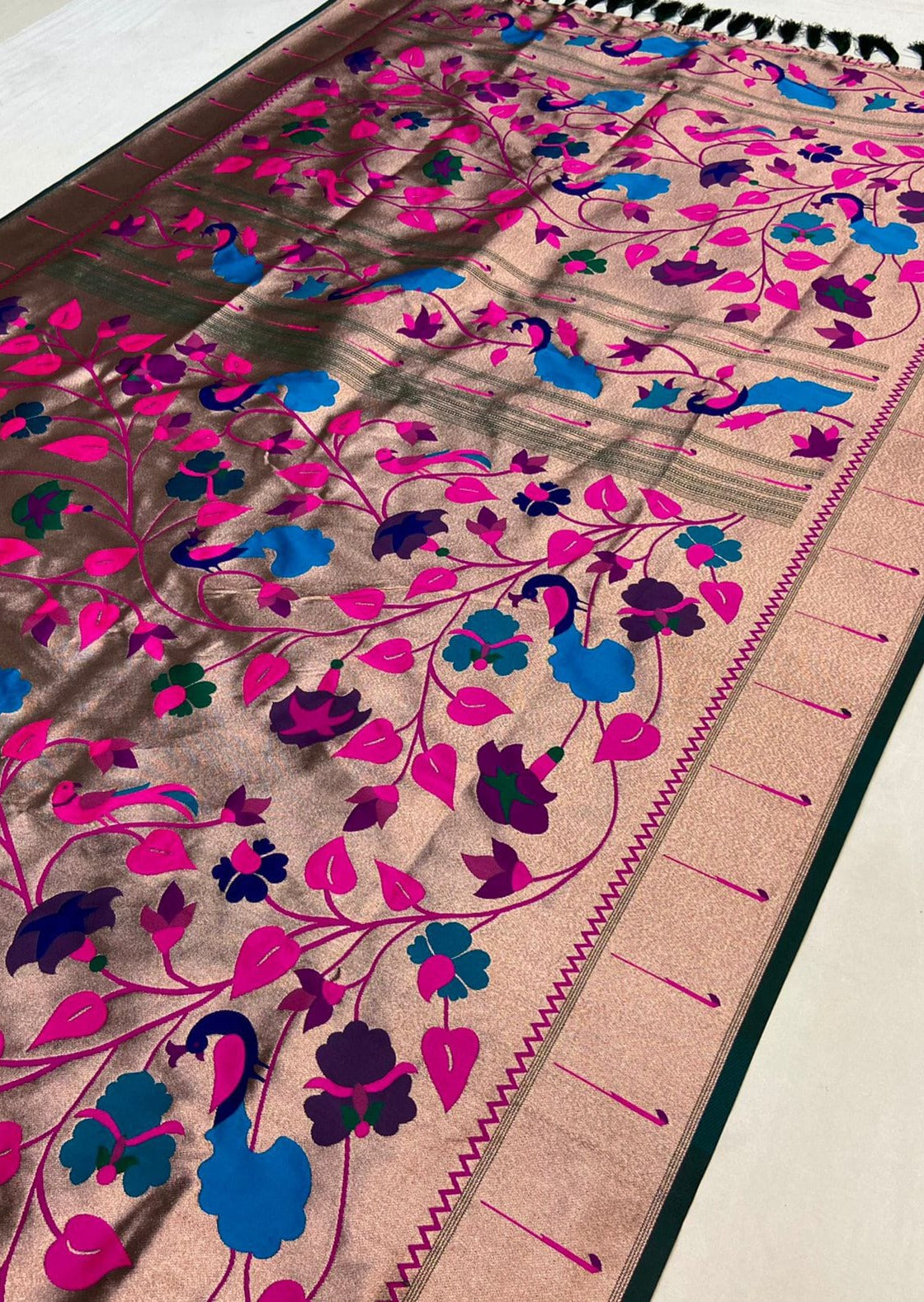 Pure Paithani Handloom Silk Handwoven Saree (with colour options)
