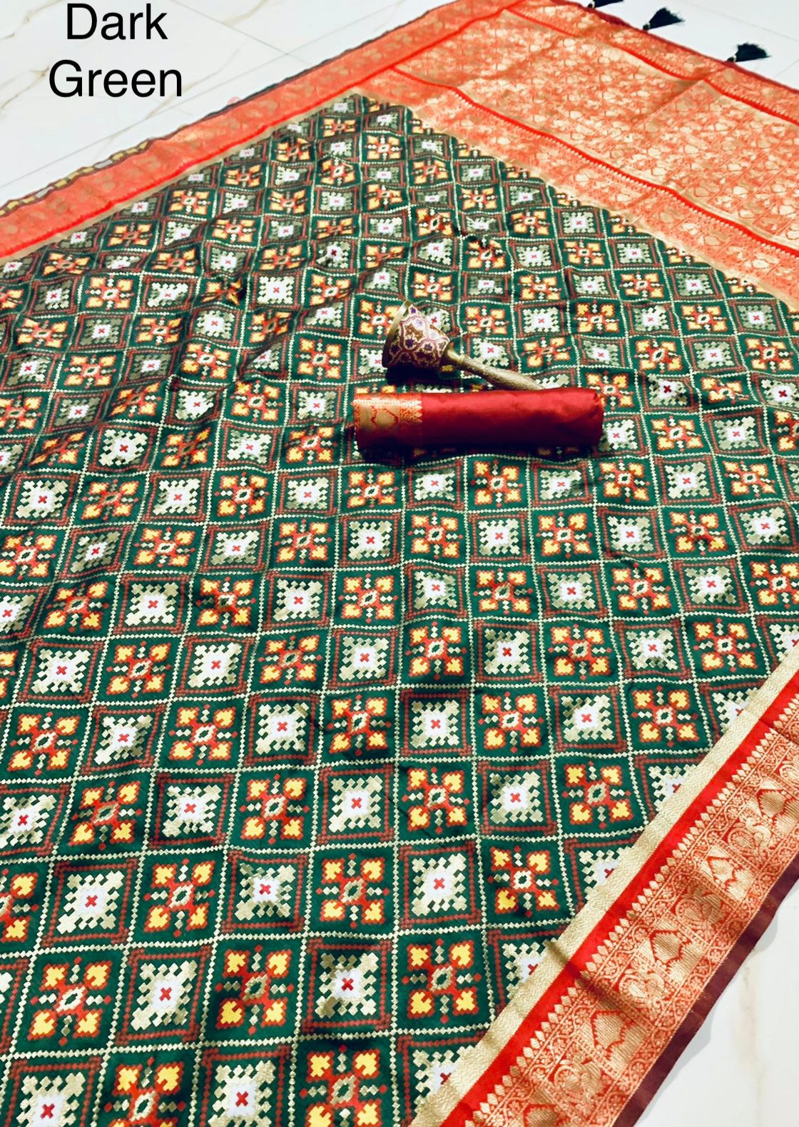 Rajkot Patola Handloom Silk Banarasi Saree (with colour options)