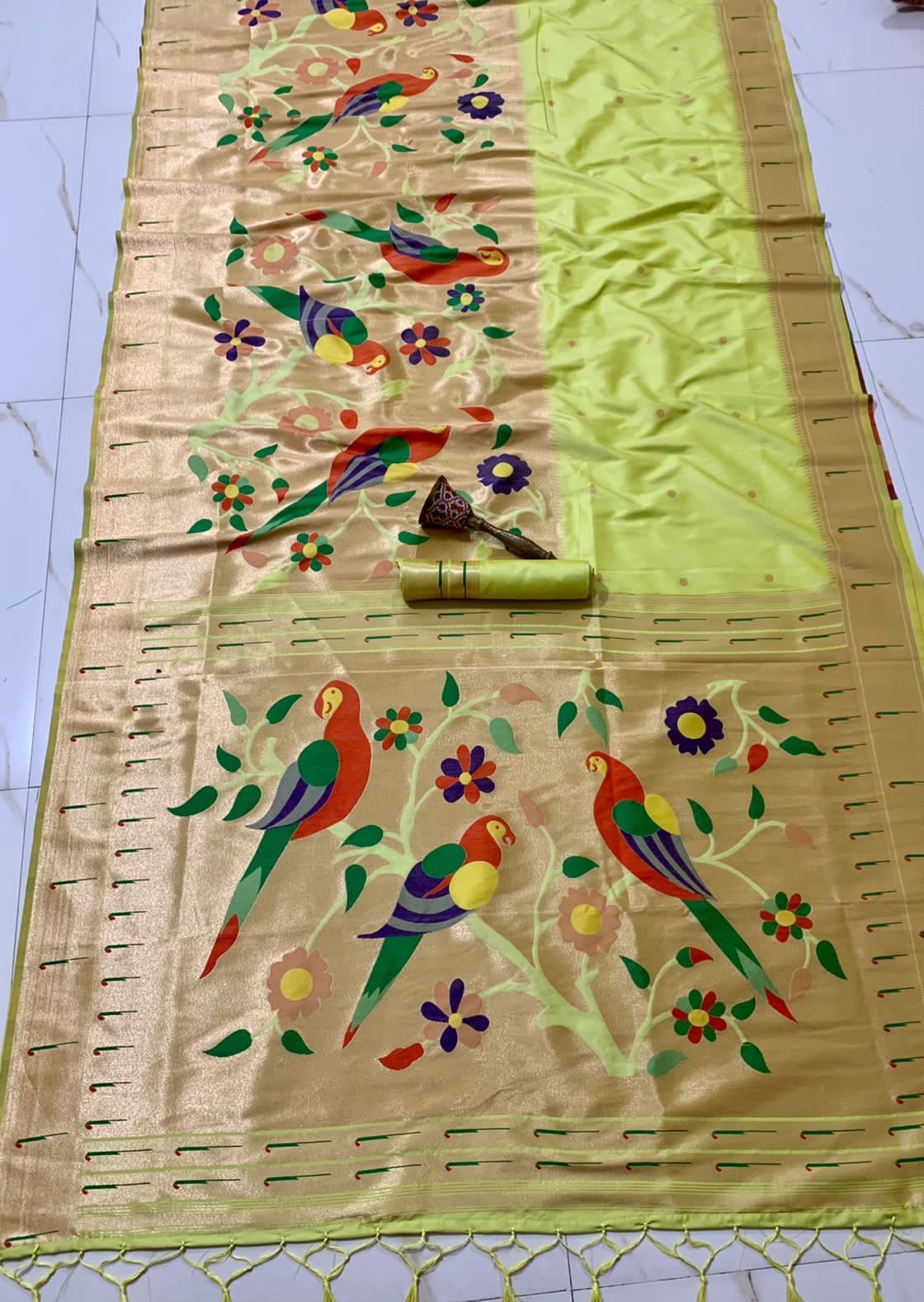 Pure Handloom Silk Paithani Saree (with colour options)
