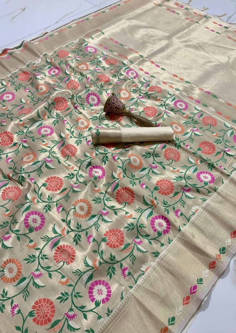 Pure Paithani Handloom Silk Saree (with colour options)