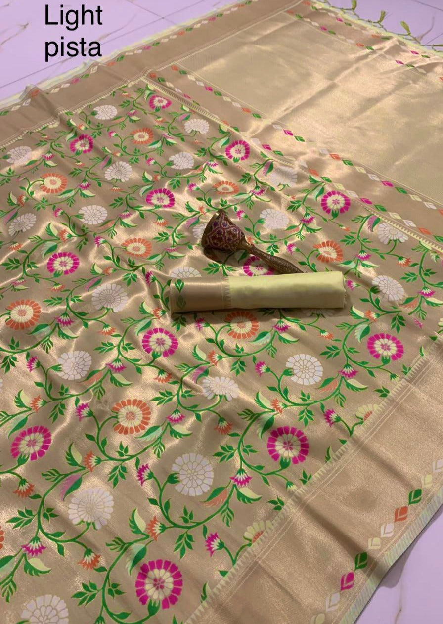 Pure Paithani Handloom Silk Saree (with colour options)