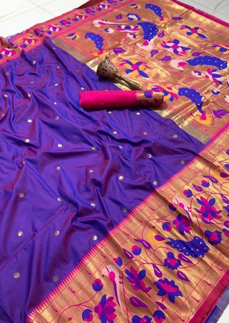 Purple Paithani saree online