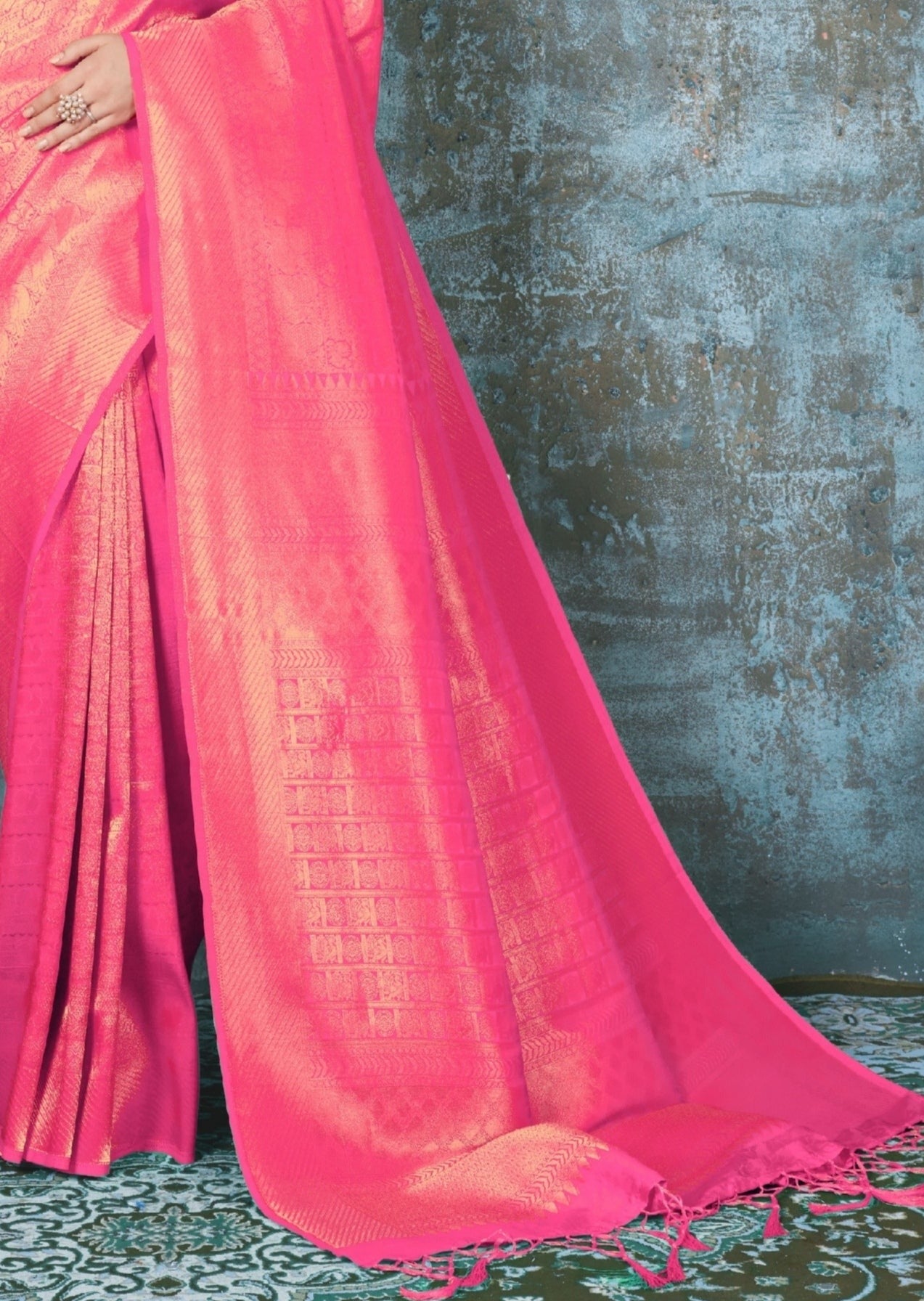 Pink Handloom Kanjivaram Silk Saree