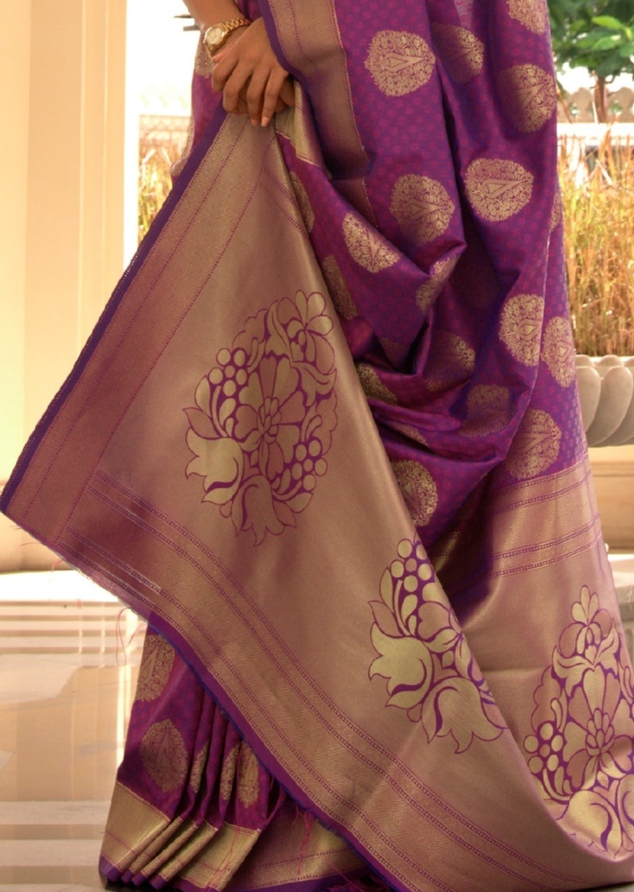 Banarasi Handloom Silk Magenta Pink Saree