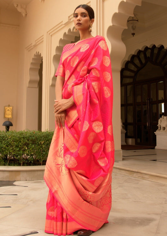 Banarasi Silk Red Handloom Bridal Saree