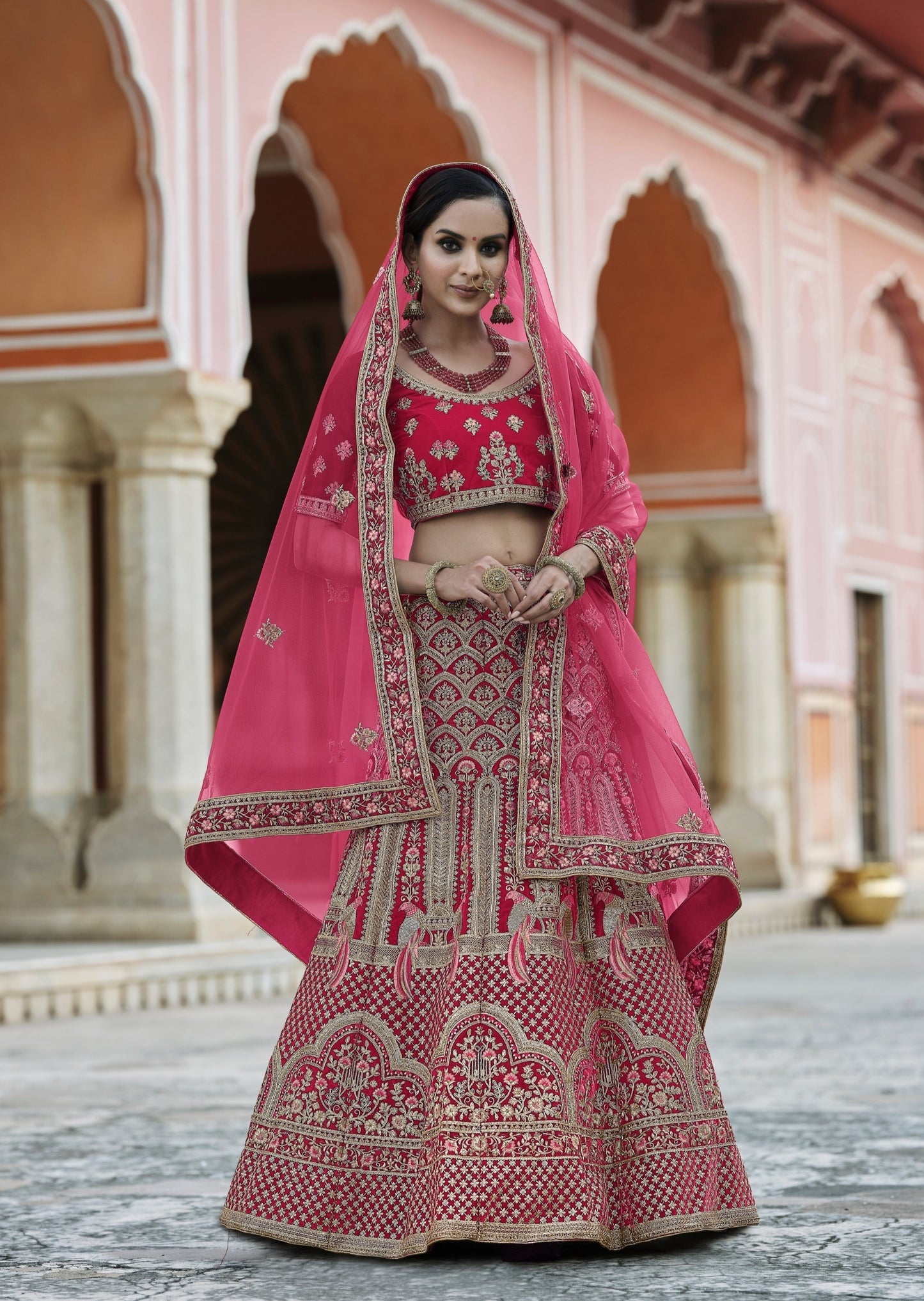 Red Bridal Lehenga Choli