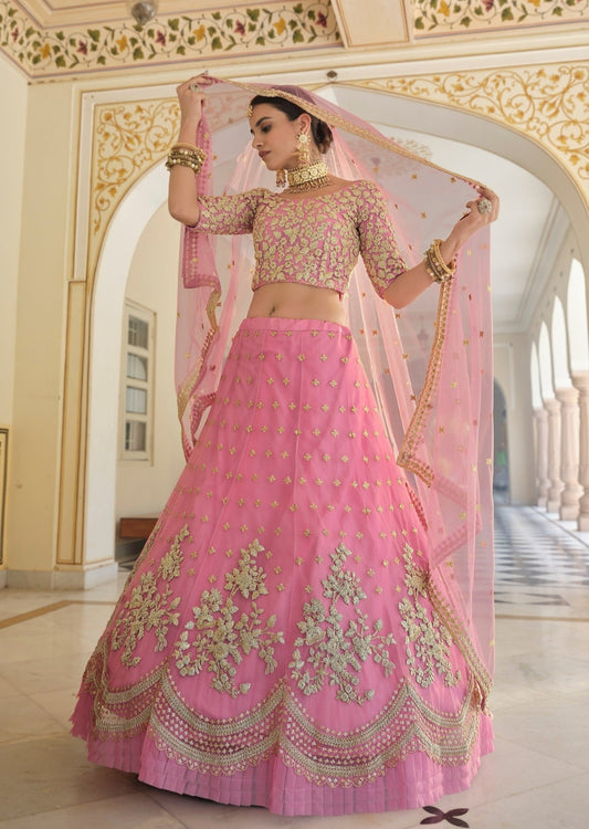 Fuchsia pink lehenga