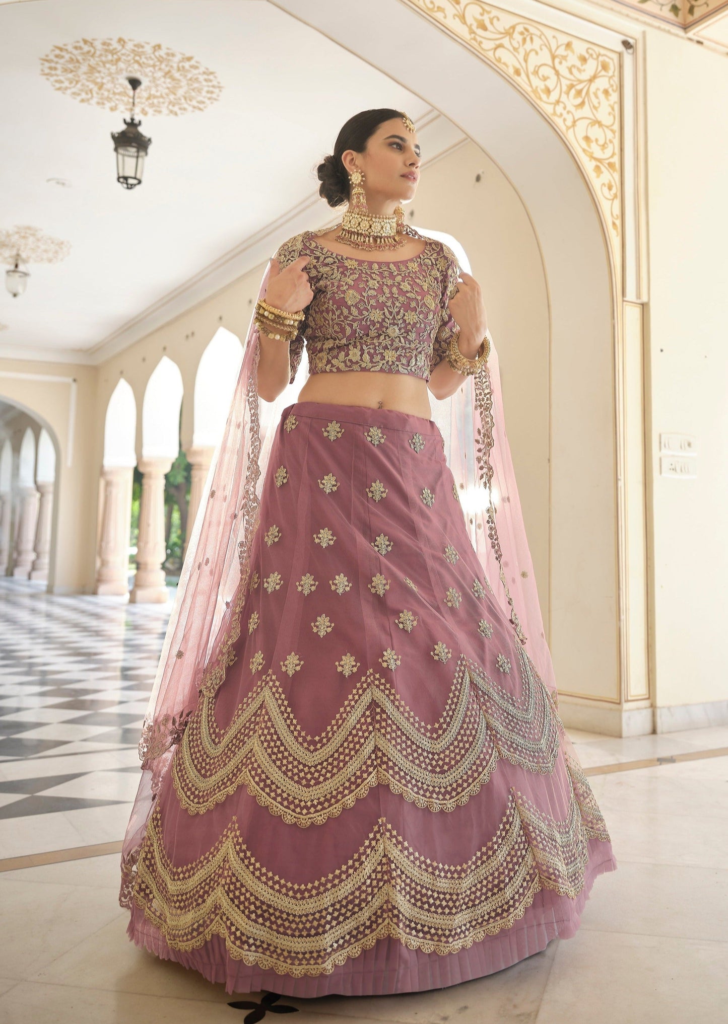 Muave Purple Lehenga