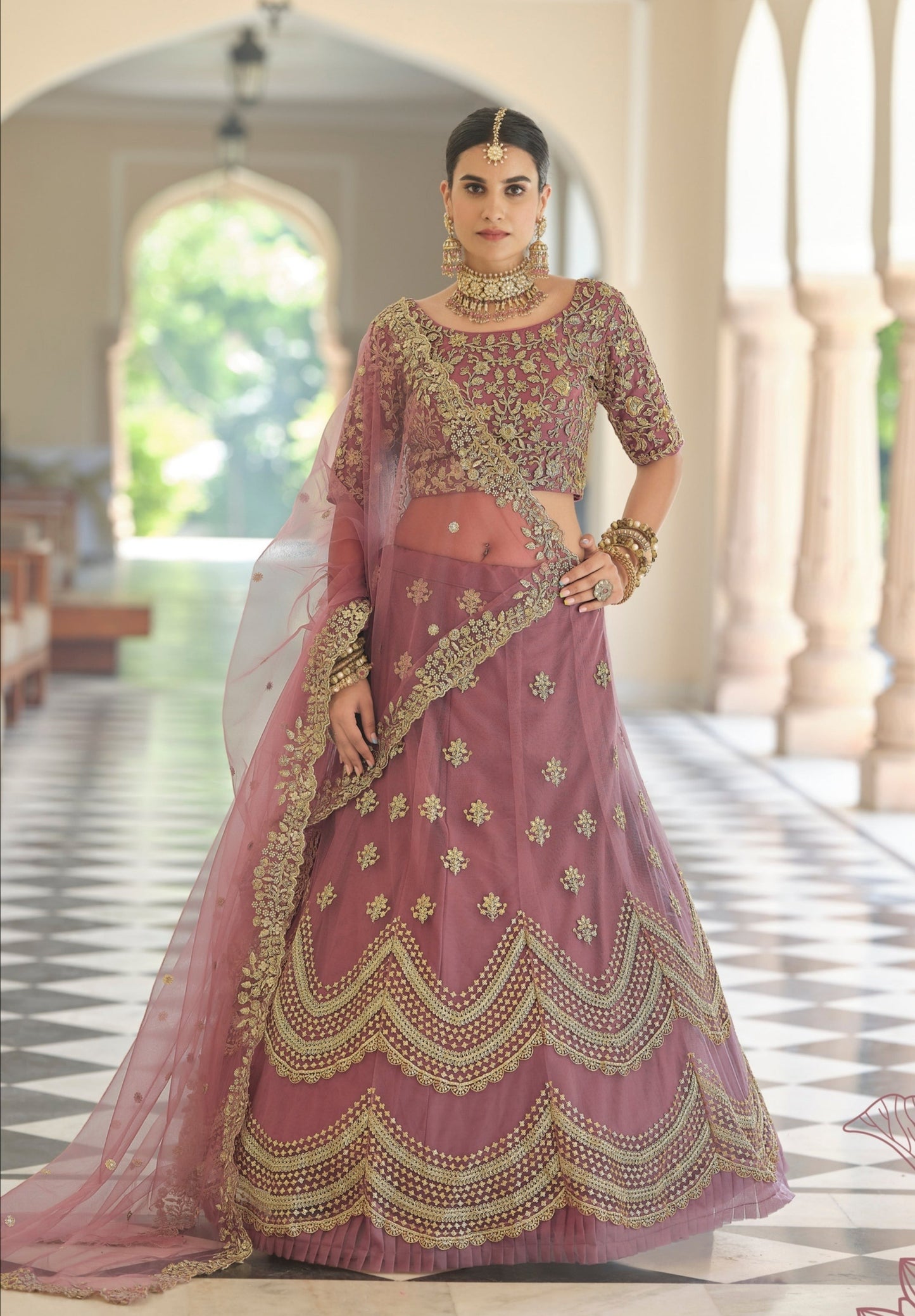 Muave Purple Lehenga